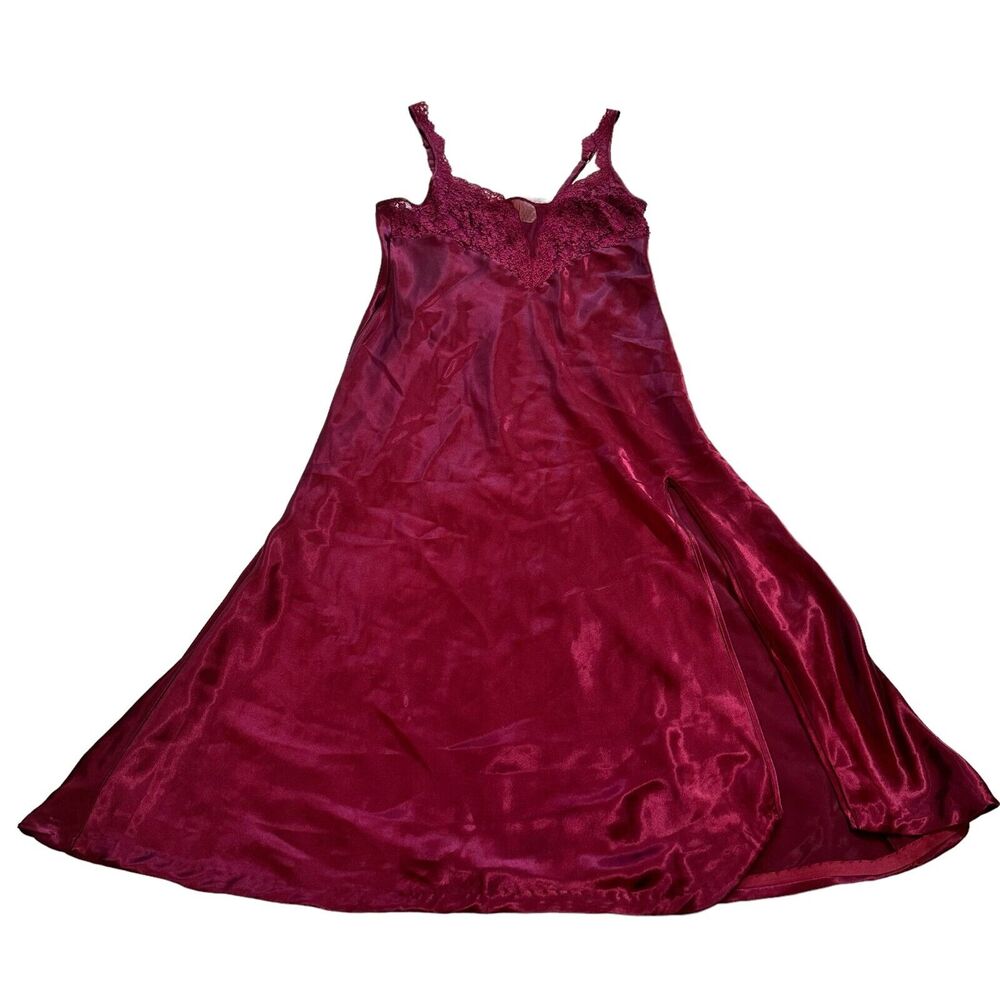 Victoria's Secret Gold Label Sleepwear Women Medium Wine Lace Nightwear Lingerie